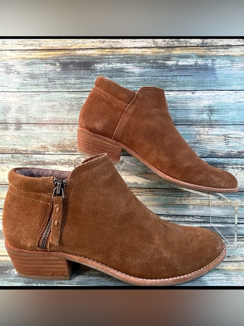 Steve Madde Tobii Ankle Boot Womens 8.5 Brown Suede Western Short Bootie READ